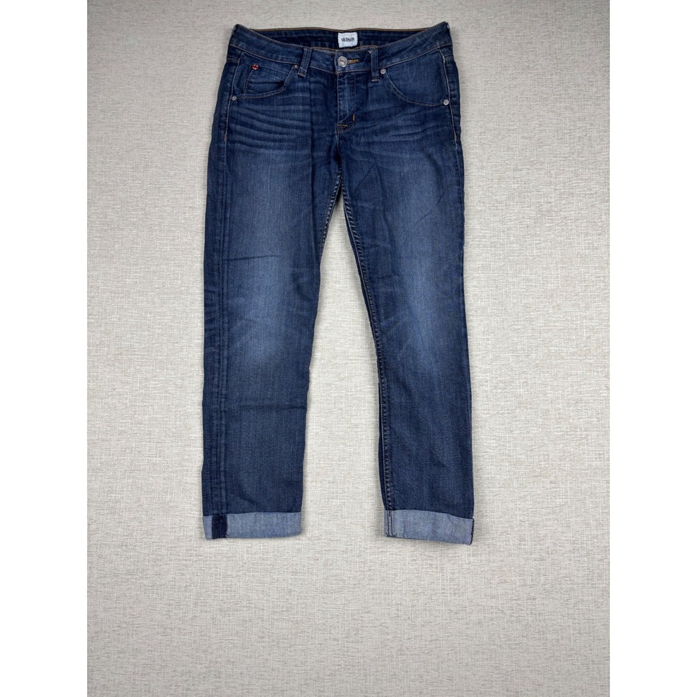Hudson Womens 28x26 Jeans Geungy Dark Washed Cuffed Denim Blue Pants